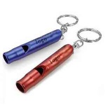 Aluminum Whistle and Key Chain