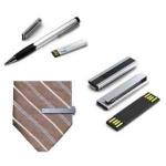 Executive Stainless Steel Tie Clip with USB Flash Drive