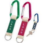 Carabiner with Woven Nylon Strap, Keyring