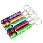 Aluminum Whistle with Key Chain